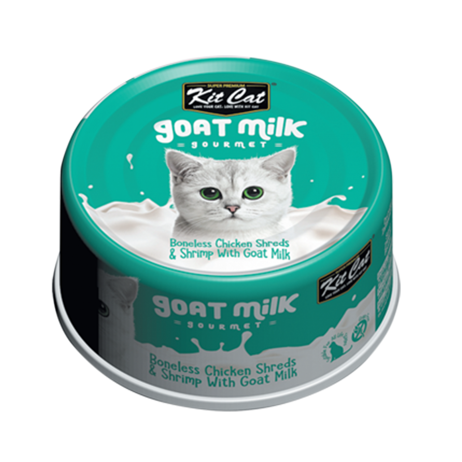 Kit Cat Boneless Chicken Shreds & Shrimp With Goat Milk
