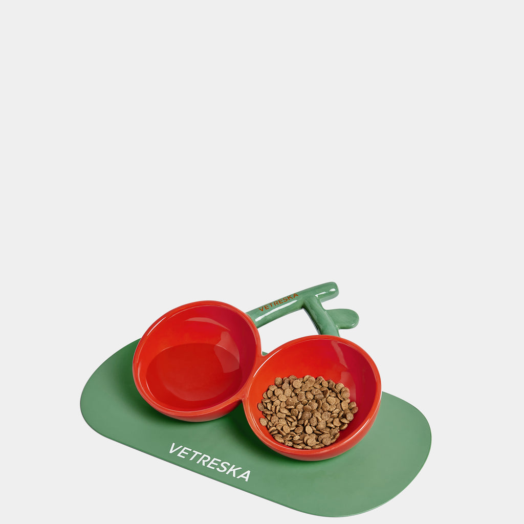 Vetreska Cherry Ceramic Pet Bowl