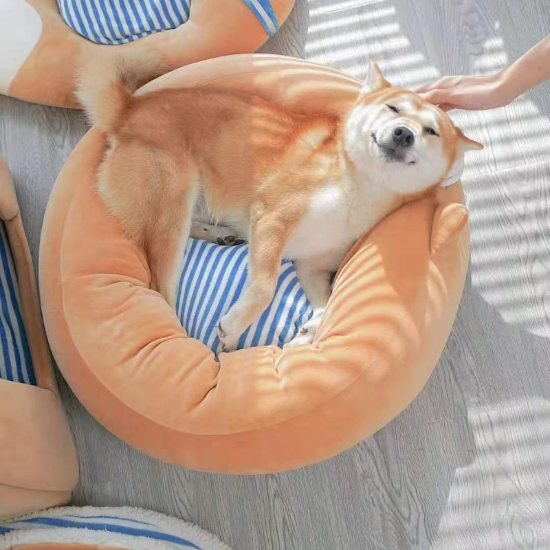 Fukufuku Navy Shiba Round Sleeping Bed 福福小九海军柴犬深度睡眠圆窝