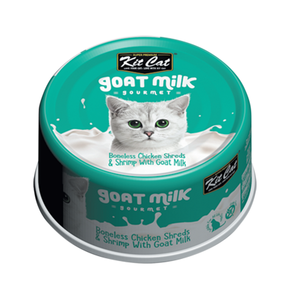 Kit Cat Boneless Chicken Shreds & Shrimp With Goat Milk