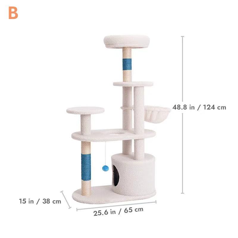 ZEZE White Cream Style Cat Tree