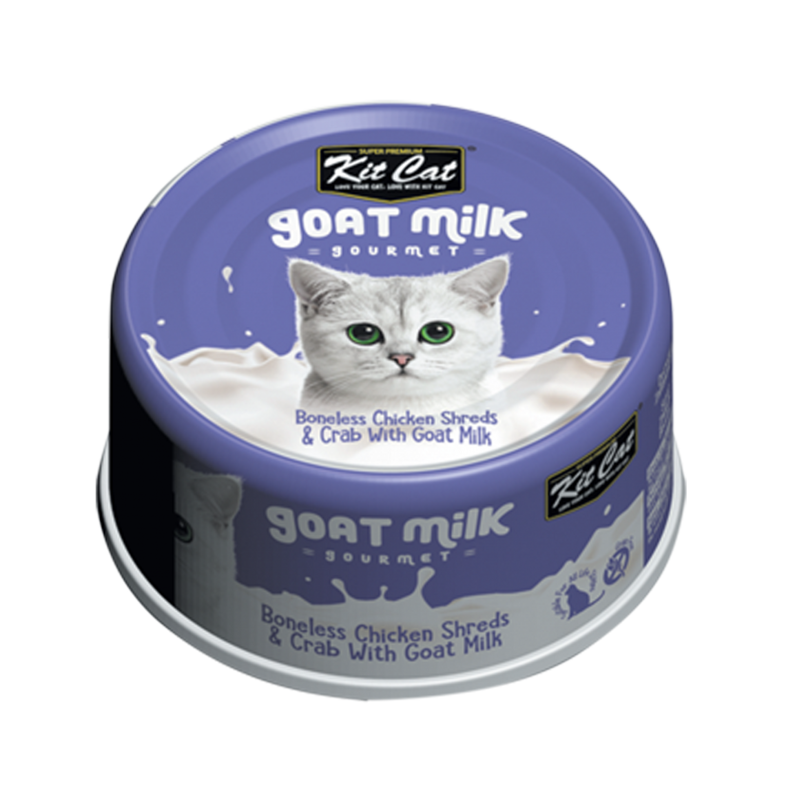 Kit Cat Boneless Chicken Shreds & Crab With Goat Milk