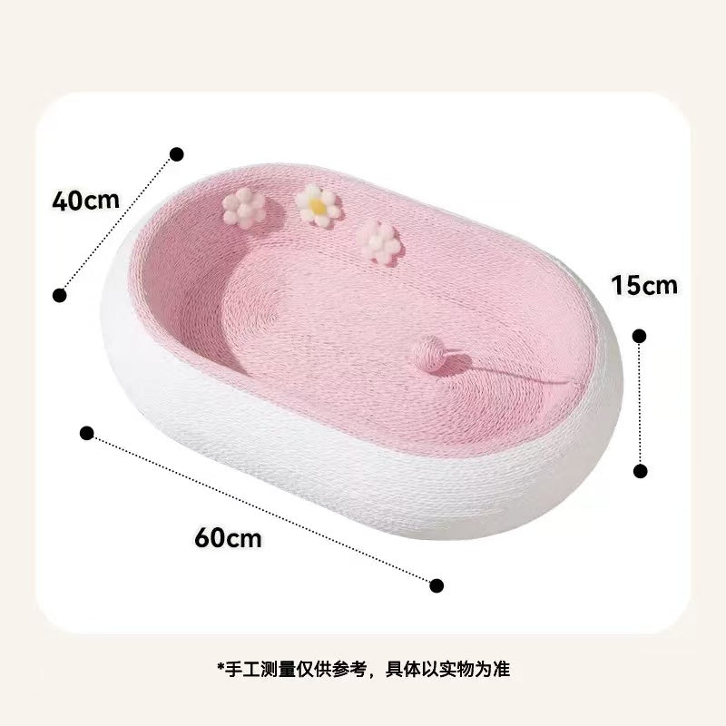 3-in-1 Deep-Dish Woven Cat Scratcher