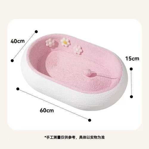 3-in-1 Deep-Dish Woven Cat Scratcher