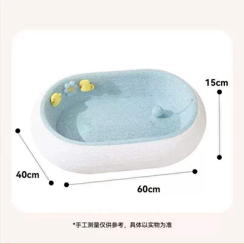 3-in-1 Deep-Dish Woven Cat Scratcher