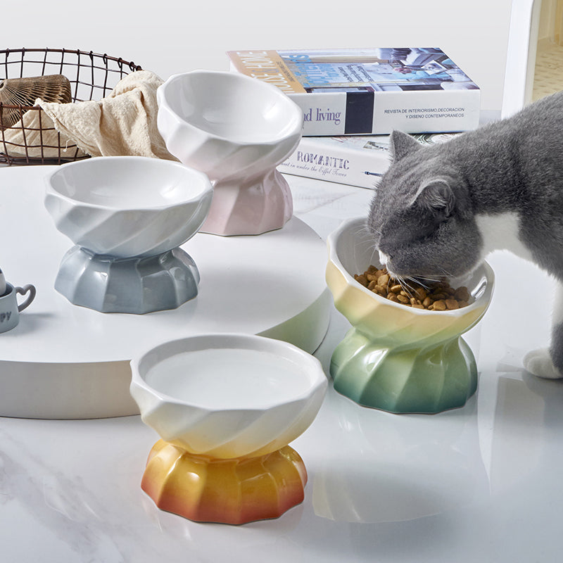 Hocc Candy Porcelain Pet Blow 马卡龙色糖果渐变陶瓷宠物平口碗汤碗