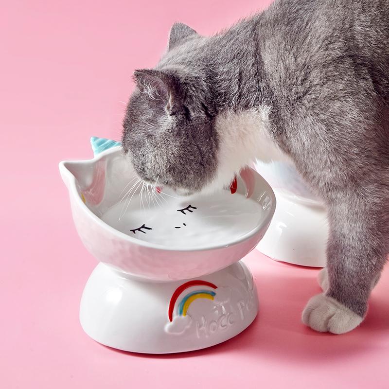 Hocc Unicorn Porcelain Pet Blow 独角兽猫咪宠物陶瓷碗