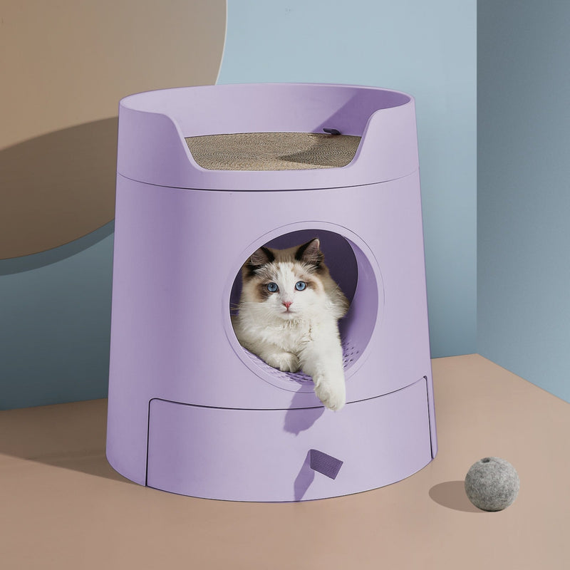 Mayitwill XL Castle 2 in 1 Front-Entry Cat Litter Box 米尾猫城堡猫砂盆套装