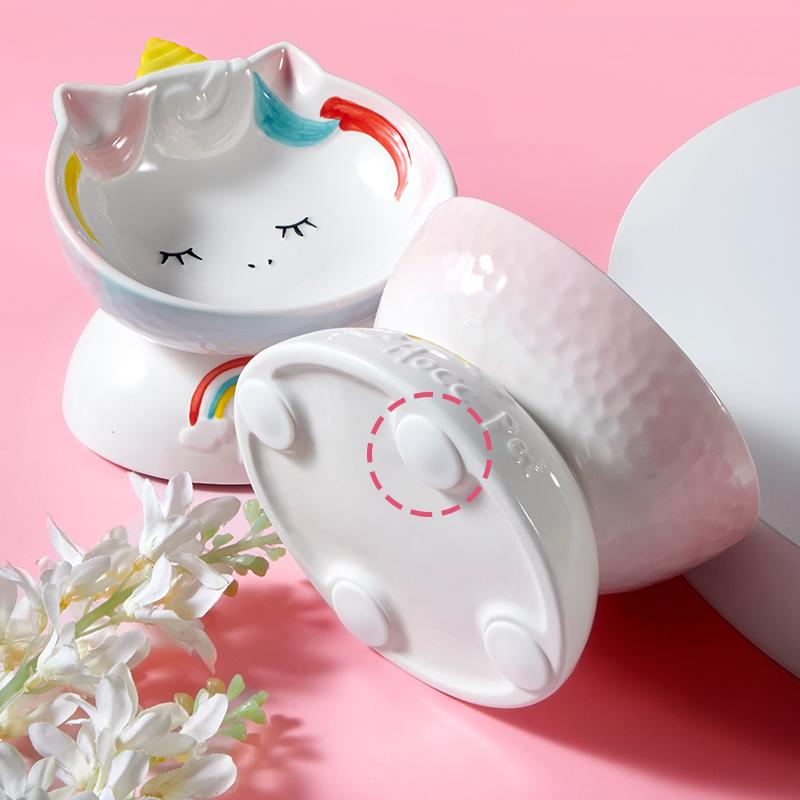 Hocc Unicorn Porcelain Pet Blow 独角兽猫咪宠物陶瓷碗