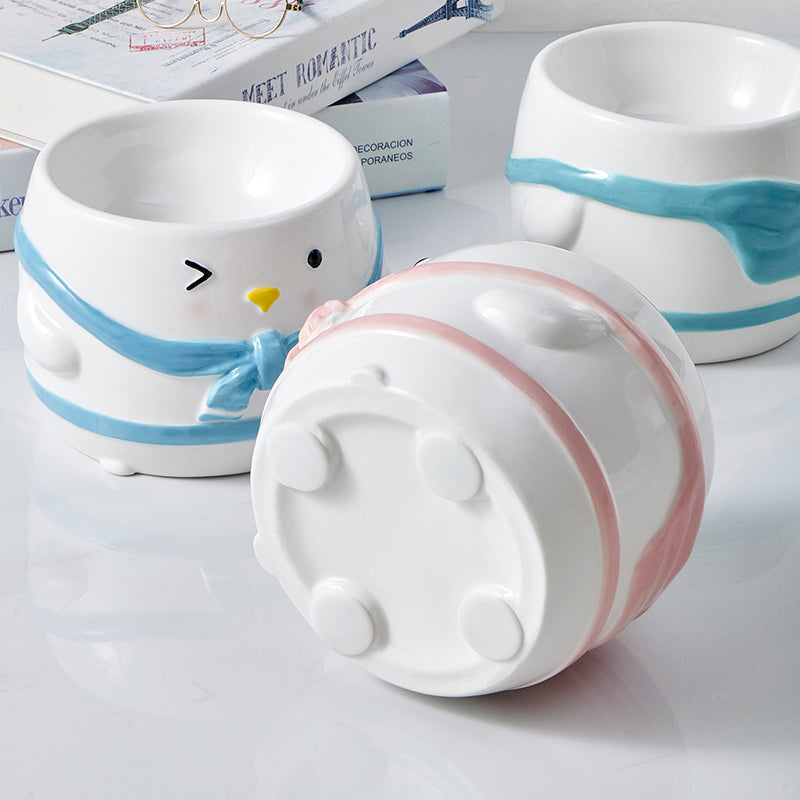 萌趣系列 少年企鹅陶瓷宠物碗