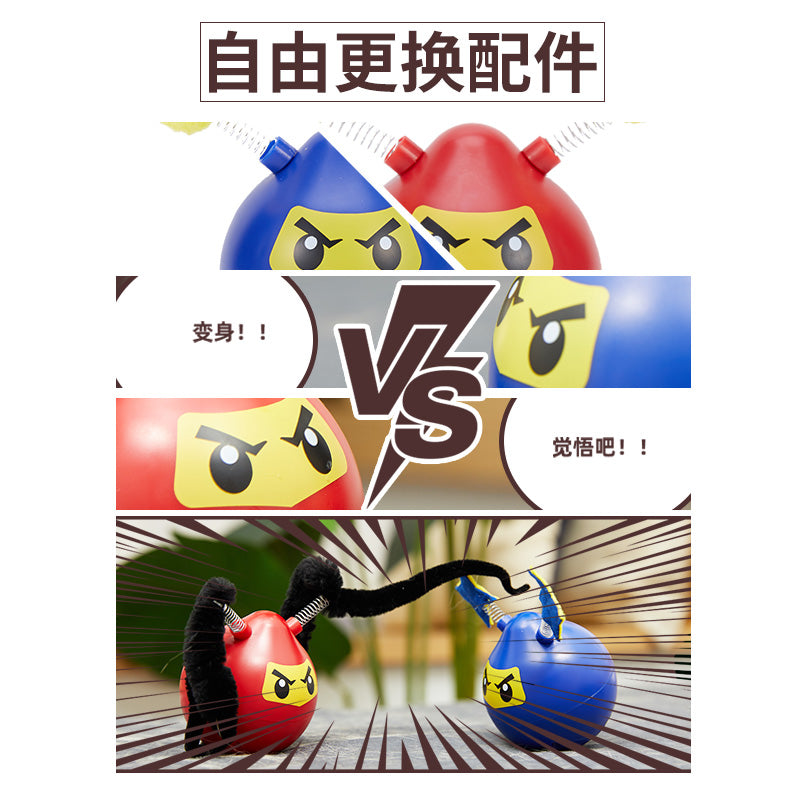 忍者先生电动猫玩具(武士蓝/热血红)