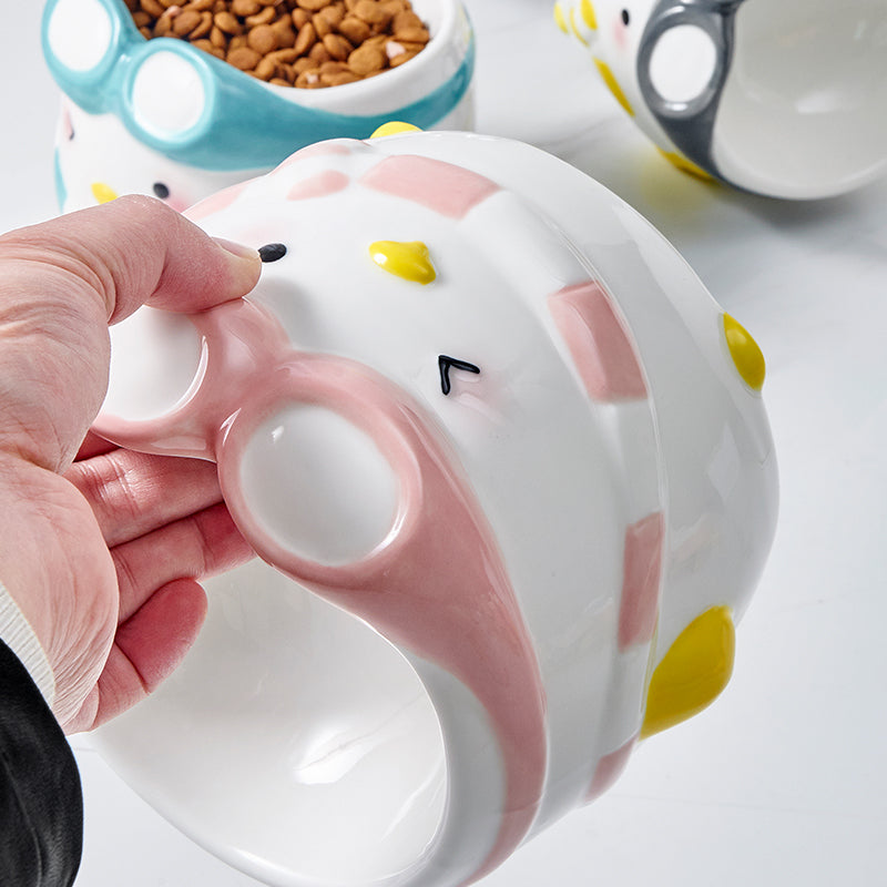 萌趣系列 飞行企鹅陶瓷宠物碗