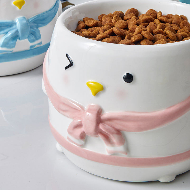 萌趣系列 少年企鹅陶瓷宠物碗
