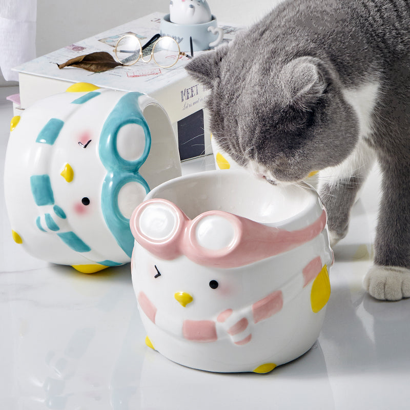 萌趣系列 飞行企鹅陶瓷宠物碗