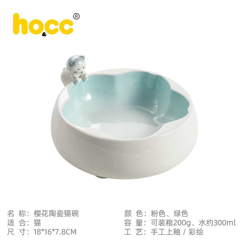 樱花陶瓷宠物碗