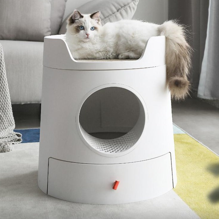 Mayitwill XL Castle 2 in 1 Front-Entry Cat Litter Box 米尾猫城堡猫砂盆套装