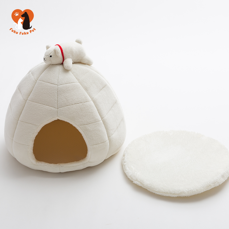 Fukufuku Sasa&Hi Five Igloos Bear Pet Bed 冰山系列熊抱窝-冰屋熊