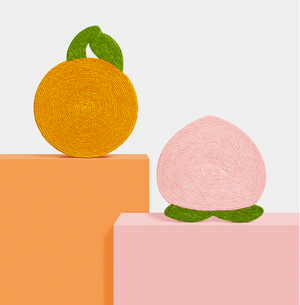 PEACH ORANGE SCRATCHING PAD 水蜜桃/橘子吸盘猫抓板