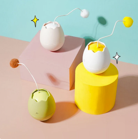 Fun Spinning Egg Shell Cat Toy Automatic Standby 蛋壳自动逗猫神器