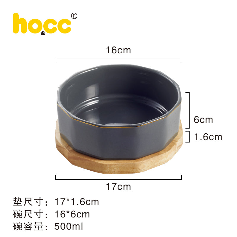 Hocc 轻奢陶瓷宠物碗
