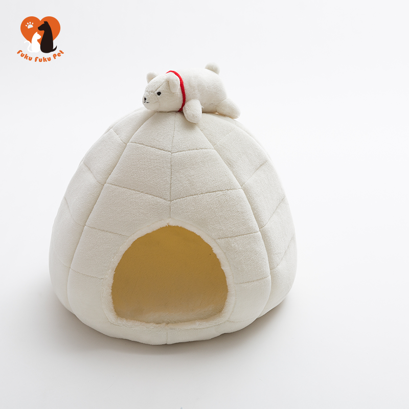 Fukufuku Sasa&Hi Five Igloos Bear Pet Bed 冰山系列熊抱窝-冰屋熊