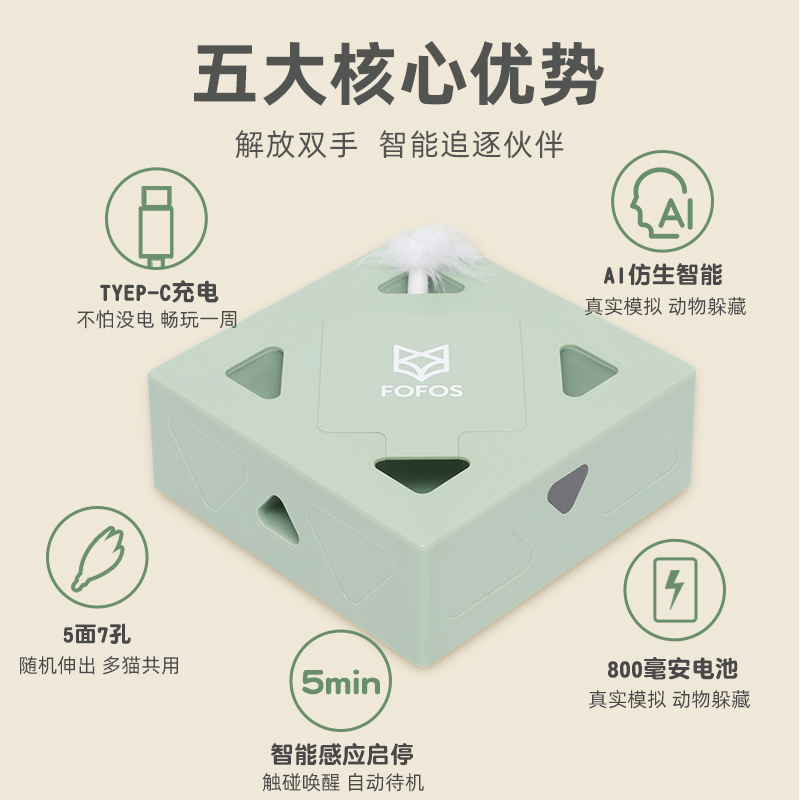 魔盒 白色/绿色