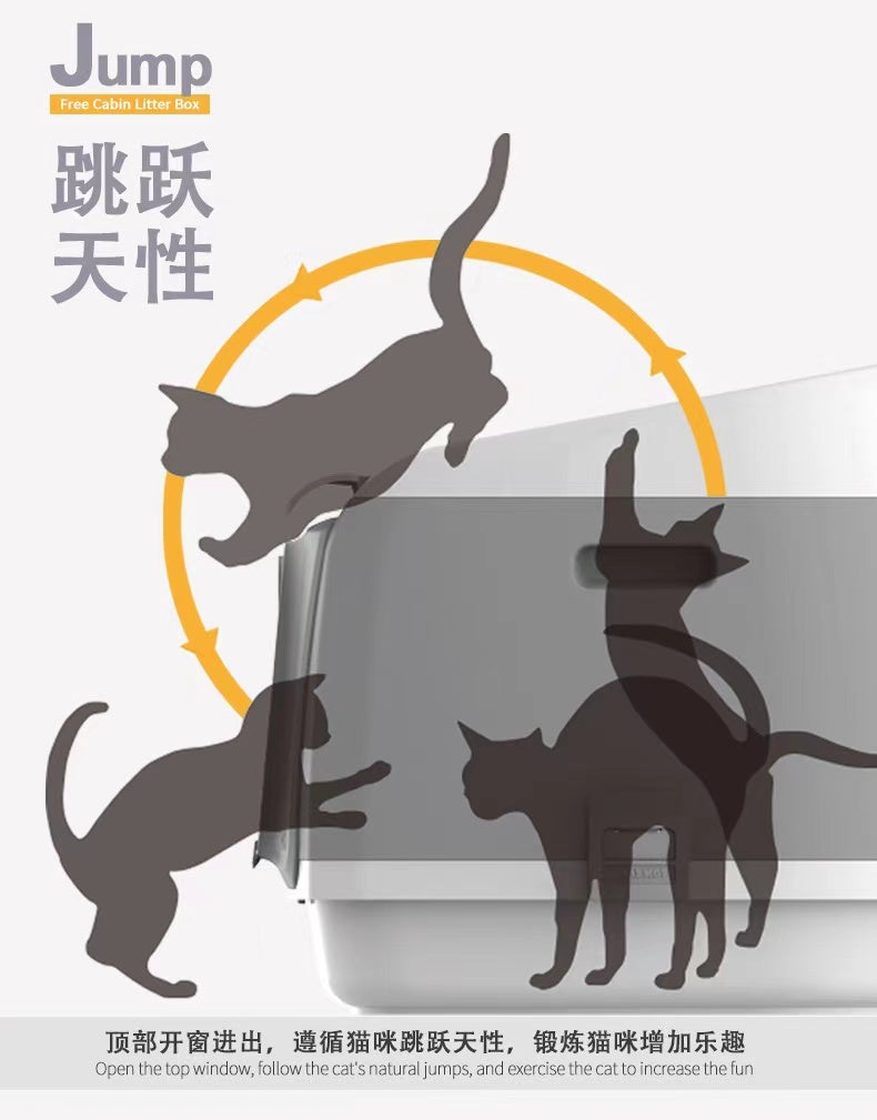 自由舱猫砂盆顶入式