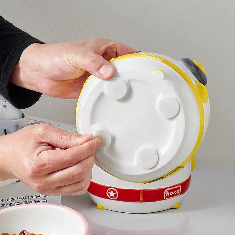 萌趣系列 音乐企鹅陶瓷宠物碗