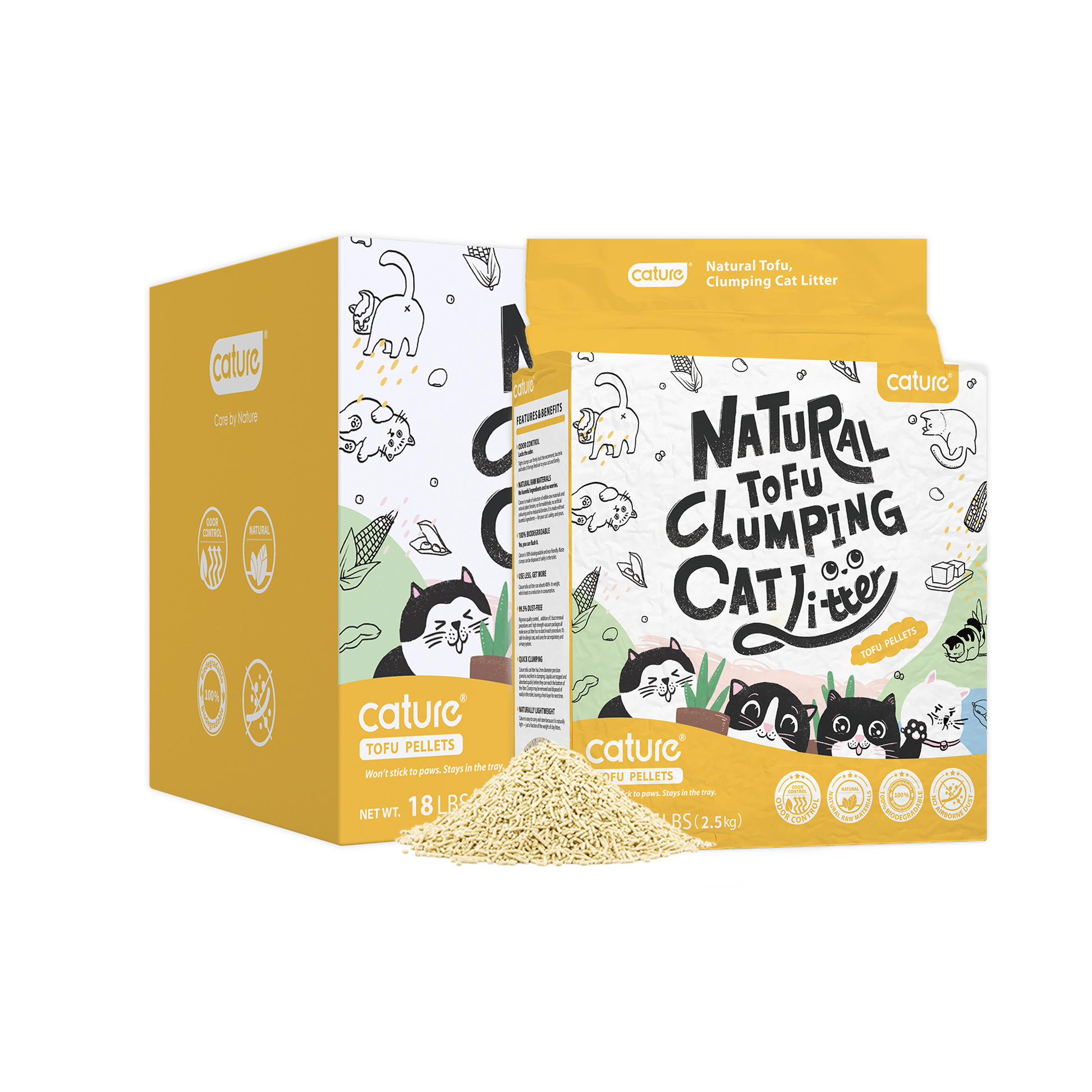 Cature Tofu Cat Litter Milk Tea 6L/20L 猫殿下奶茶豆腐猫砂6L/20L