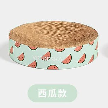 Vetreska Tangerine Cat scratching Bed 猫抓盒-圆形西瓜/桃子