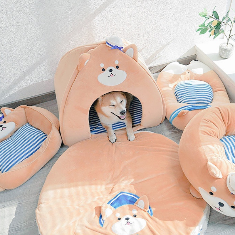 Fukufuku Navy Shiba Round Sleeping Bed 福福小九海军柴犬深度睡眠圆窝