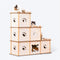 Pet Furniture Corrugated Cat Ladder Cat Tree Scratcher Ladder  阶梯猫爬架猫别墅