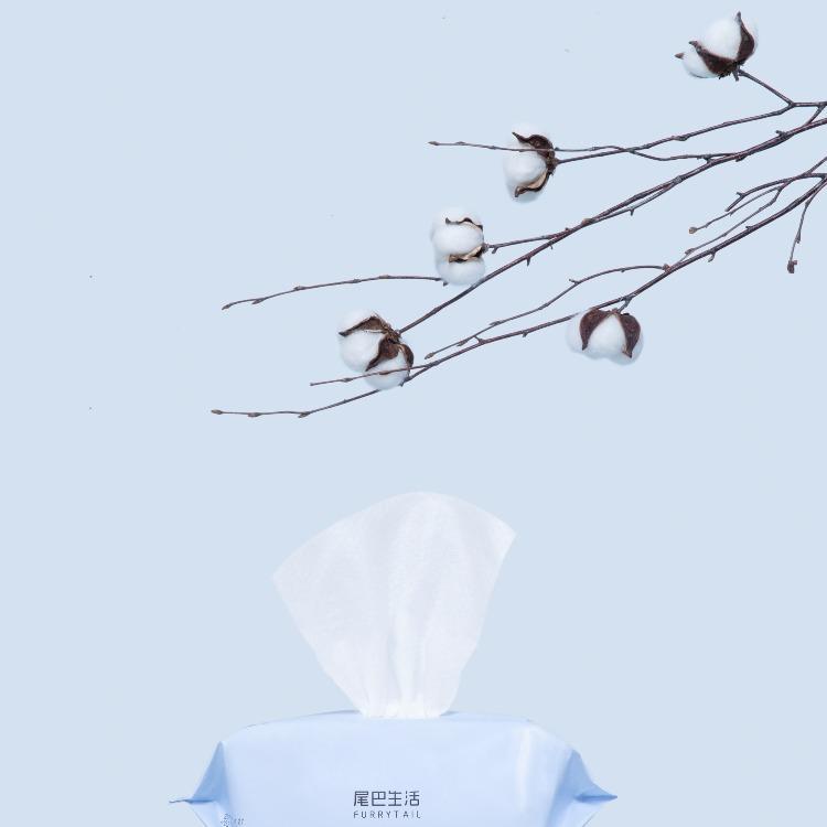 Furrytail Cotton Bubble Cat Wipes 80pc Pack 宠物湿巾
