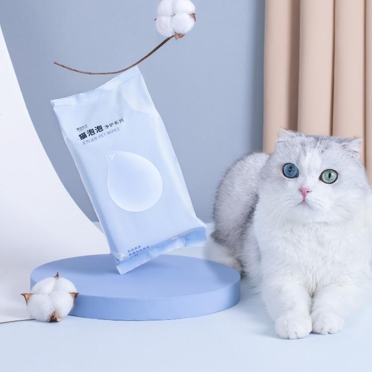 Furrytail Cotton Bubble Cat Wipes 80pc Pack 宠物湿巾