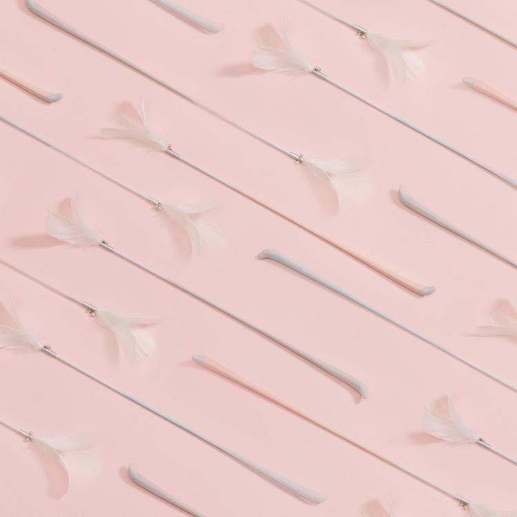 Furrytail Flamingo Cat Teaser | Funny Cat Toy with Bell Feather 火烈鸟逗猫棒