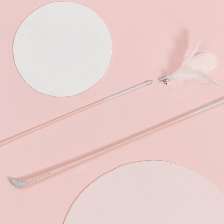 Furrytail Flamingo Cat Teaser | Funny Cat Toy with Bell Feather 火烈鸟逗猫棒