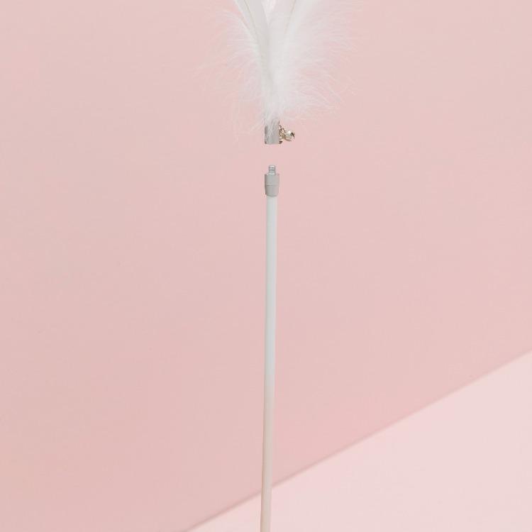 Furrytail Flamingo Cat Teaser | Funny Cat Toy with Bell Feather 火烈鸟逗猫棒