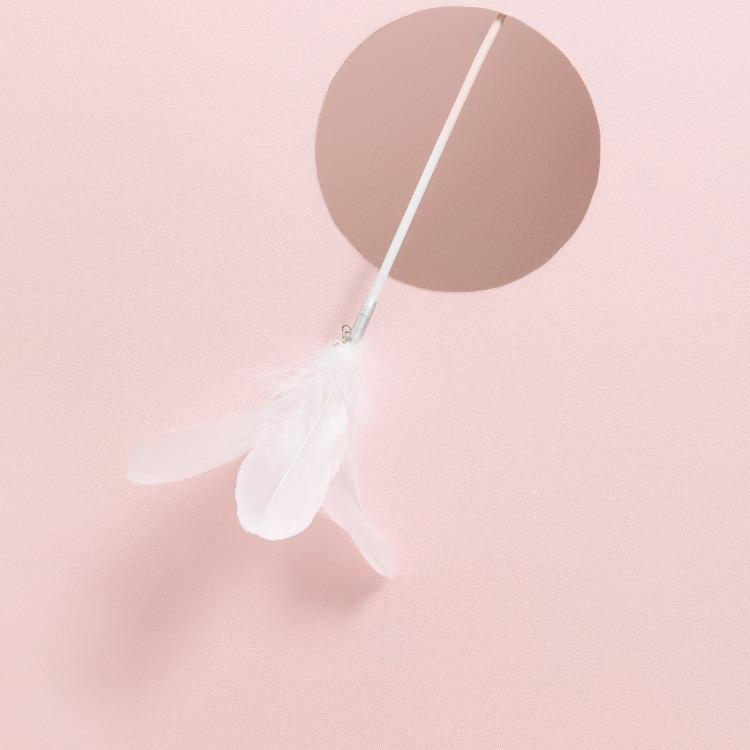 Furrytail Flamingo Cat Teaser | Funny Cat Toy with Bell Feather 火烈鸟逗猫棒