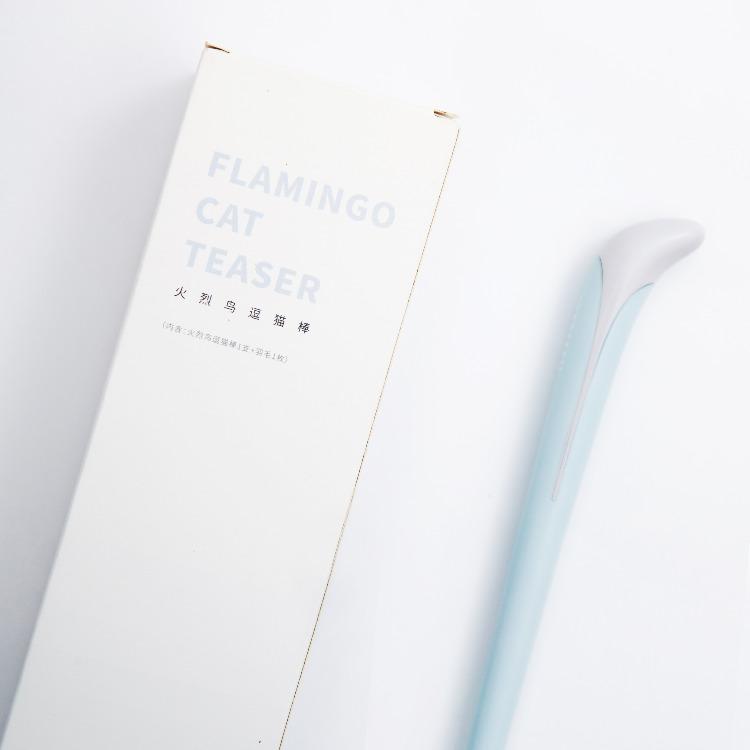 Furrytail Flamingo Cat Teaser | Funny Cat Toy with Bell Feather 火烈鸟逗猫棒