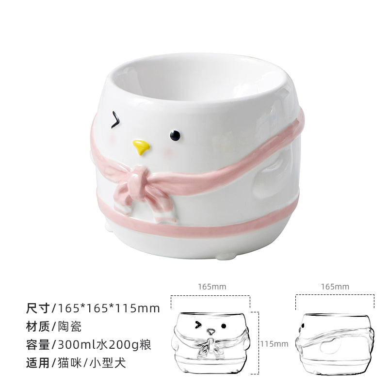 萌趣系列 少年企鹅陶瓷宠物碗