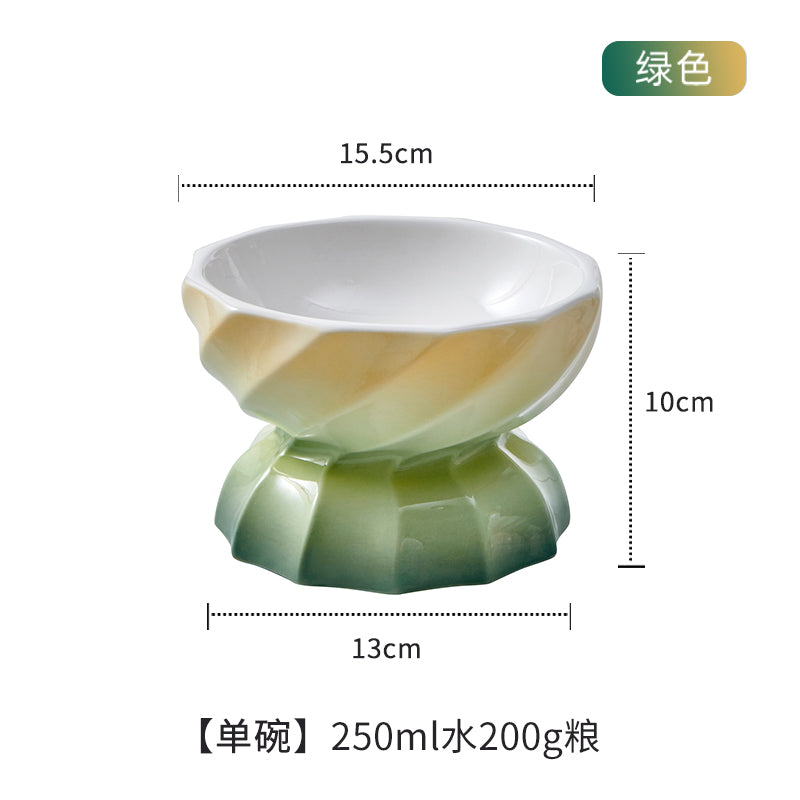 Hocc Candy Porcelain Pet Blow 马卡龙色糖果渐变陶瓷宠物平口碗汤碗