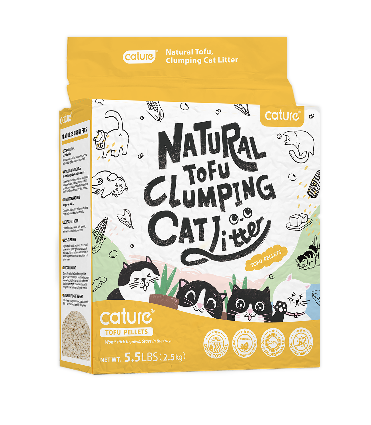 Cature Tofu Cat Litter Milk Tea 6L/20L 猫殿下奶茶豆腐猫砂6L/20L