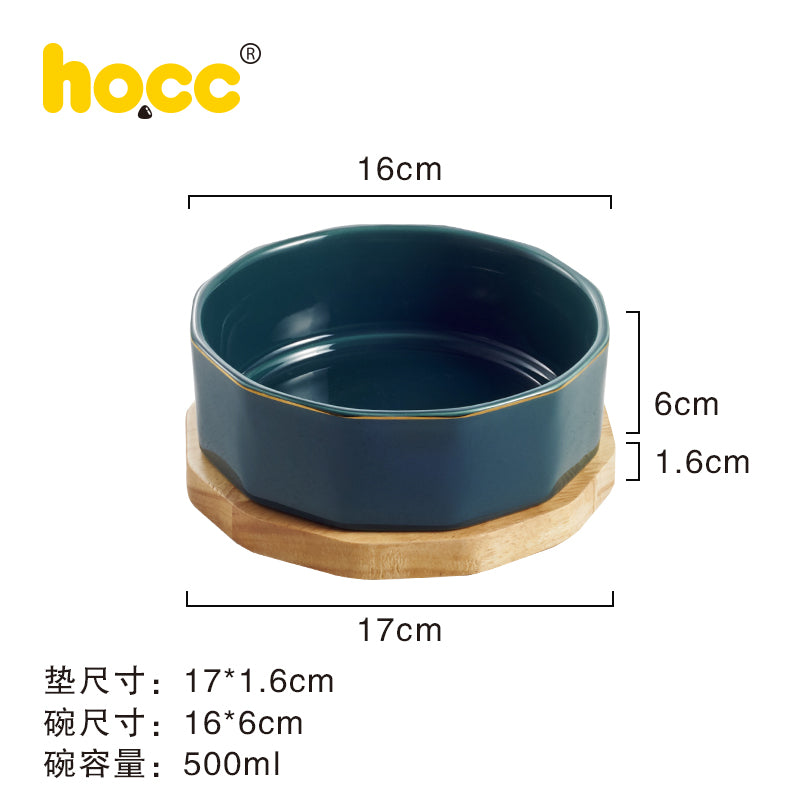 Hocc 轻奢陶瓷宠物碗