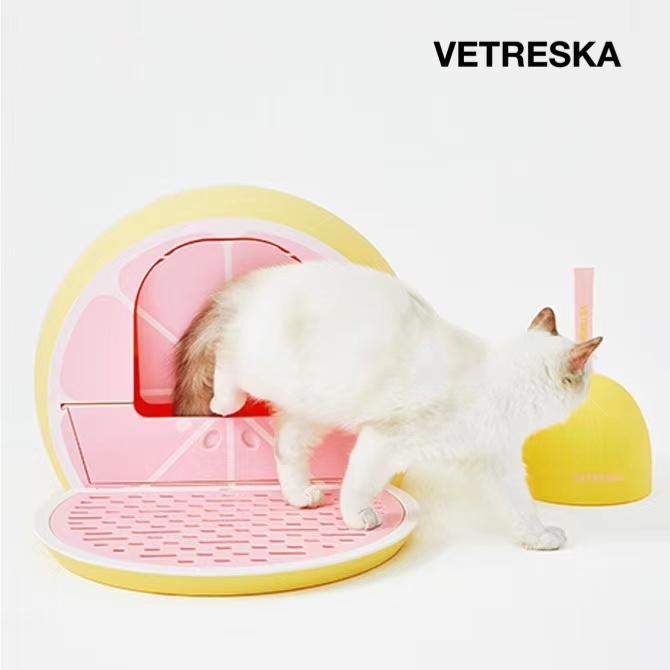 Vetreska Fruity Kitty Kove Litterbox-Grapefruit 西柚猫砂盆