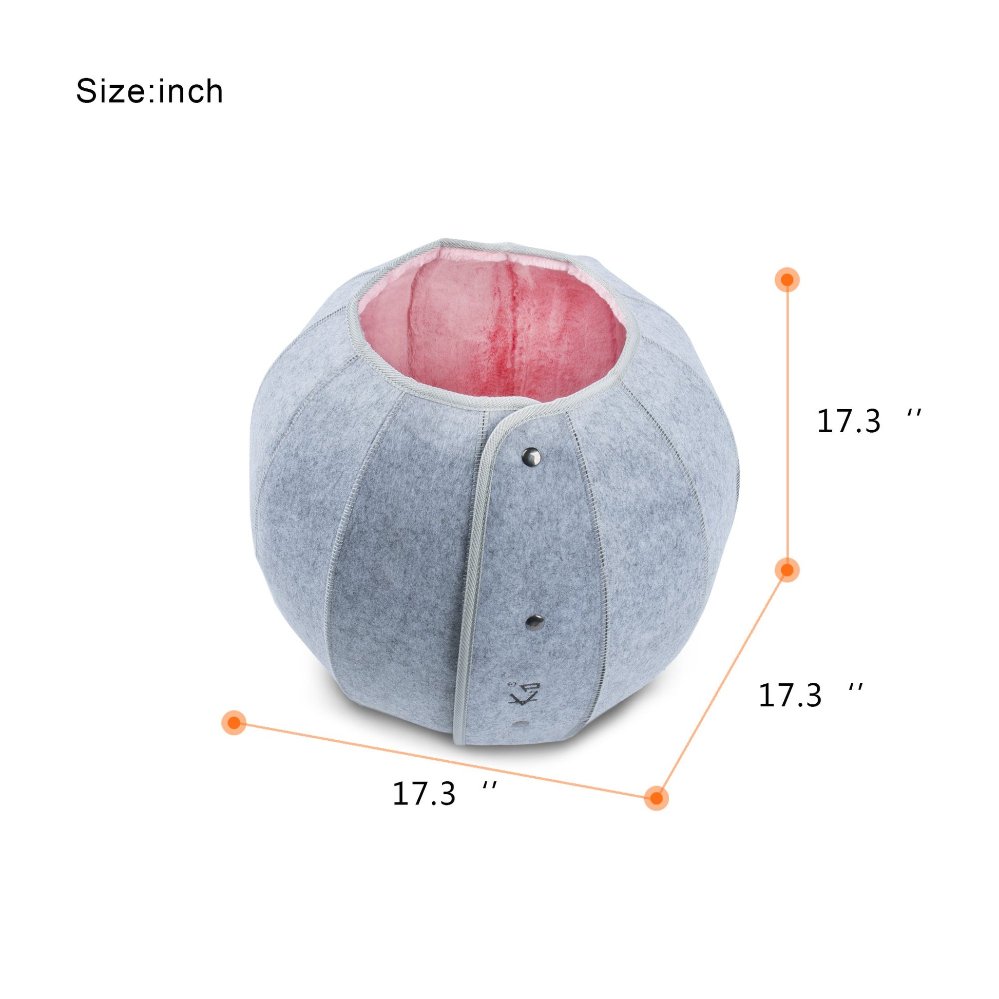 K.1 D.Ball Cat Bed Fun Nest Foldable Transformable Washable Scratch Resistant Cat Cave龙珠